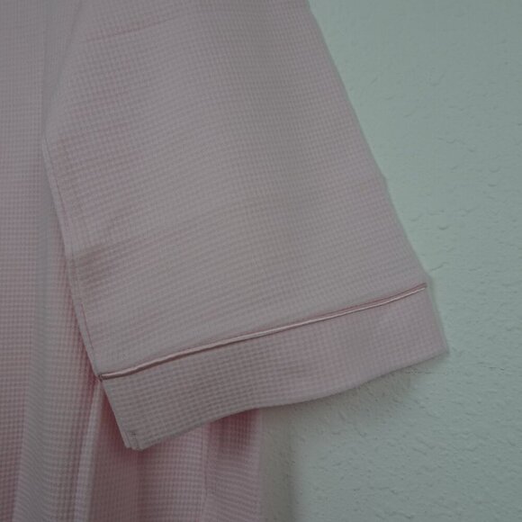 Miss Elaine Smocked Zip Robe Petite Size PS Pink House Coat Embroidered - Picture 6 of 11